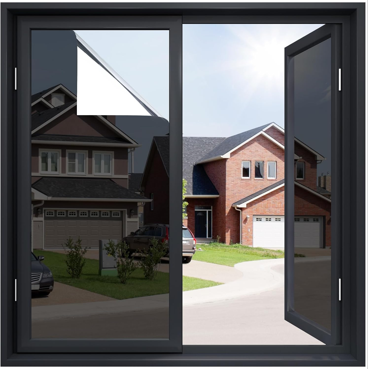 Rabbitgoo One Way Window Privacy Film Window Tint for Home, Reflective Mirror S