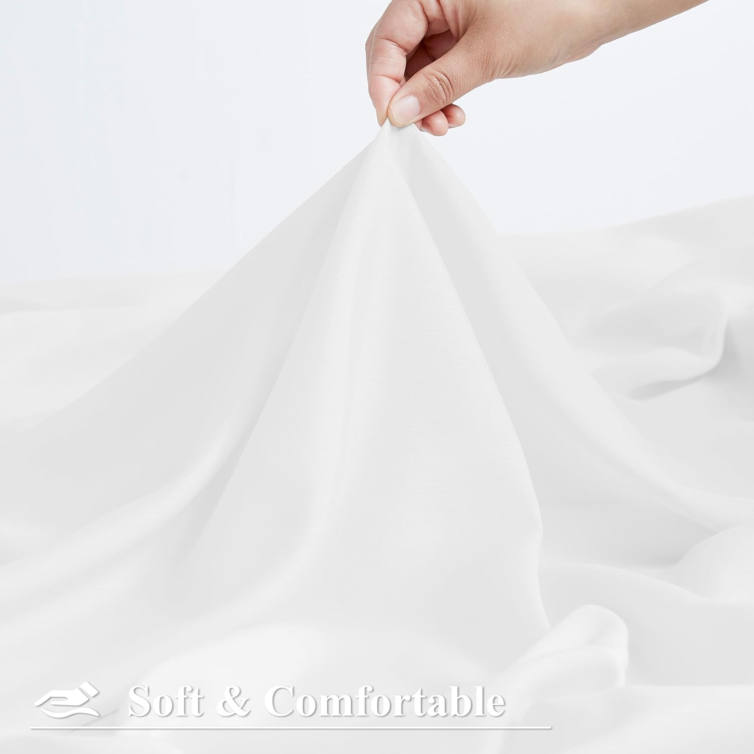 Extra Large Bright White Sheer Pinch Pleated Curtains 120″ for Home Decor