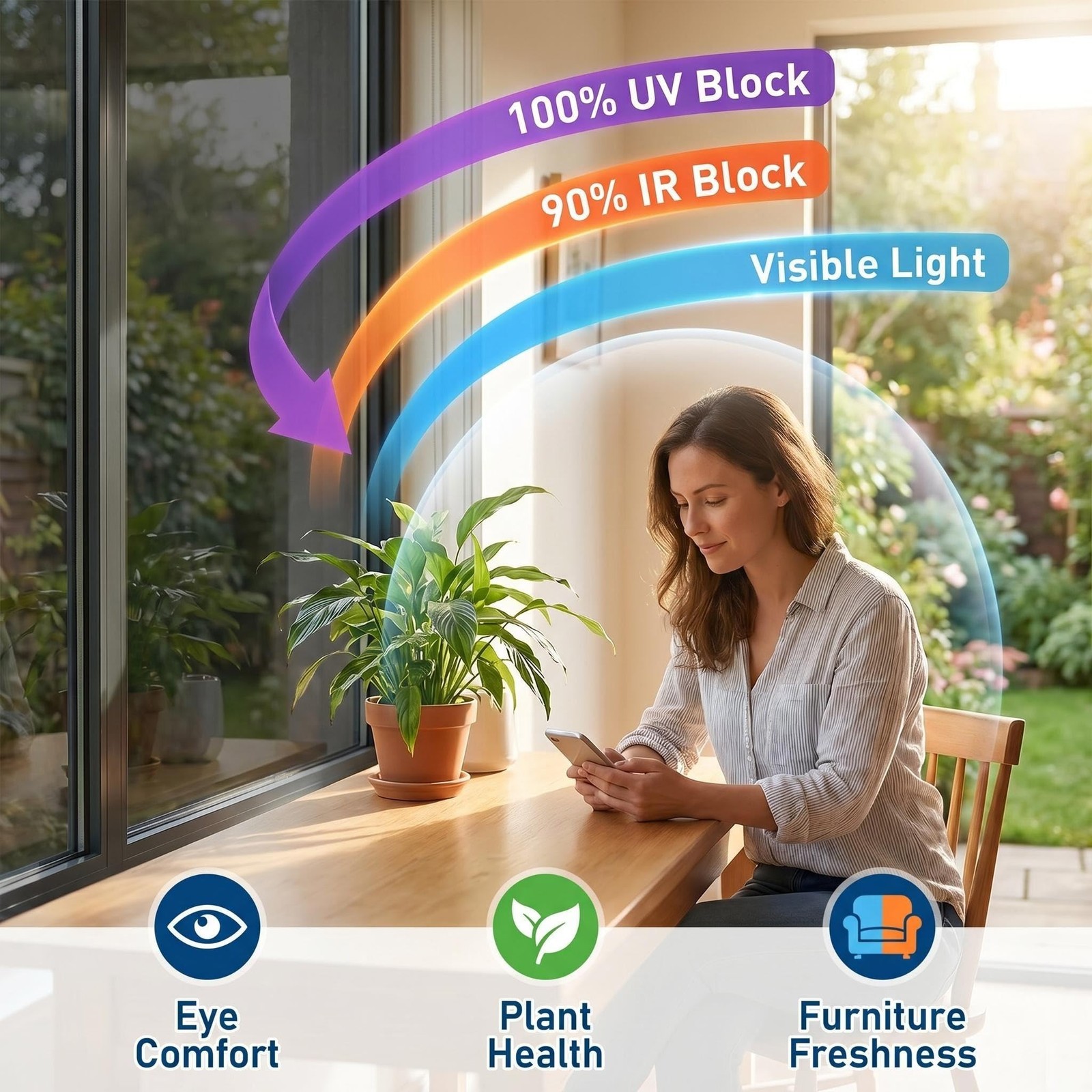 Coavas Window Privacy Film Daytime See Out Not in, 100% UV Blocking Heat Cont…