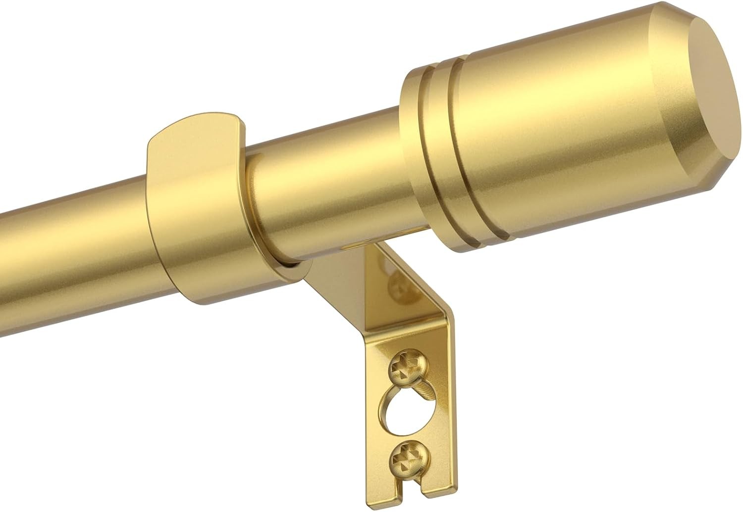 Gold Curtain Rods Windows 28-48 Inches Adjustable Small 5/8 inch Window Curtain