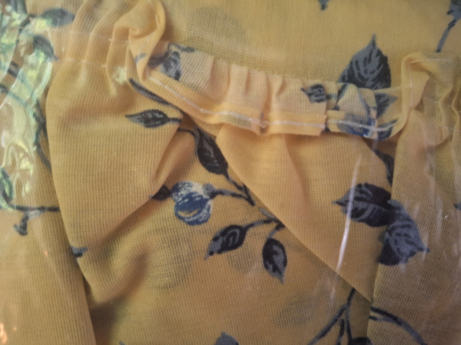 Blue Rose Toile Style Ruffled Valance by A.L. Ellis Inc 60”