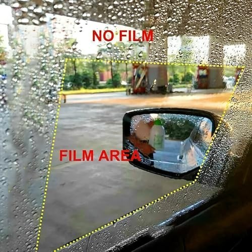 4 Pieces Car Side Mirror Rain Guard, Anti Fog Waterproof Nano Film for