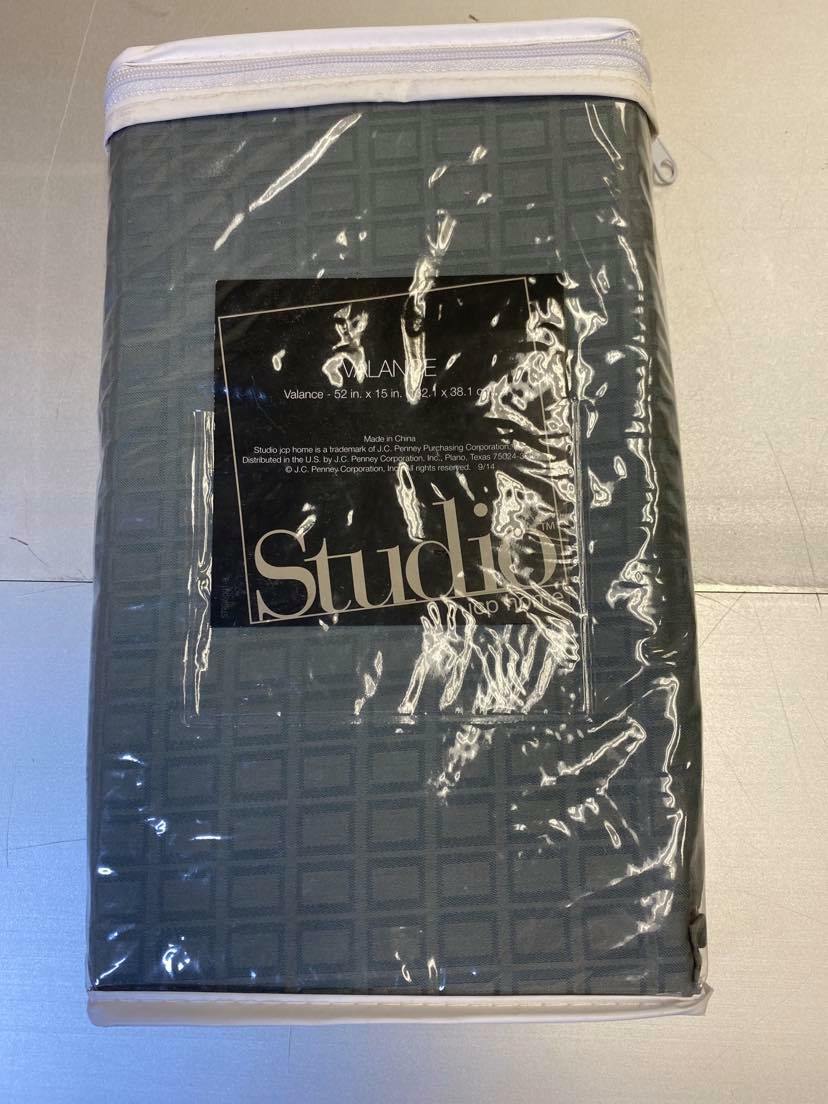 Opened JCP Home Studio Valance, Sage, Rod Pocket, 52″W x 15″L