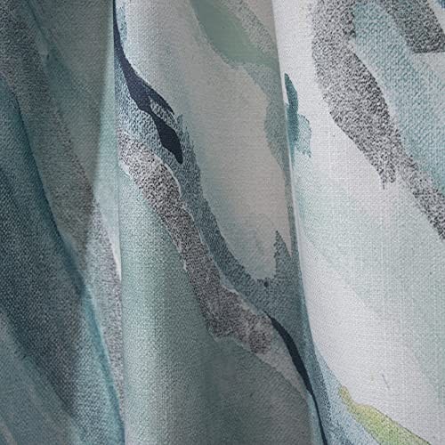 Curtains ‘Silver Springs II Blue Green’ Curtains 52″W x 84″L (Pack of 1) 30197