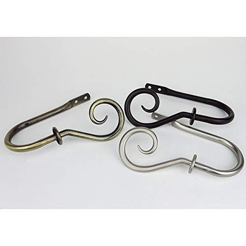 InStyleDesign Curve Curtain Holdbacks (Set of 2) – n/a Black