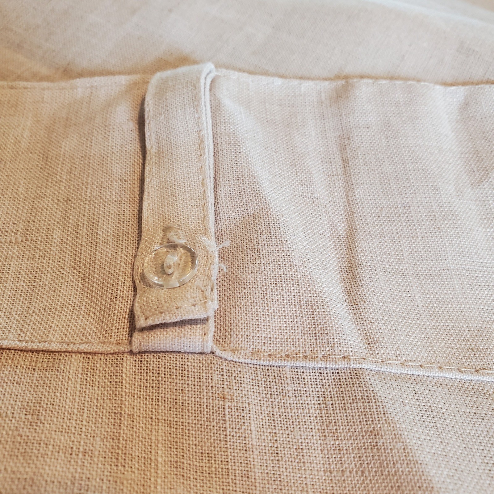 Threshold 100% Linen Light Filtering Curtain Panels 54×95 Natural Beige 2pc