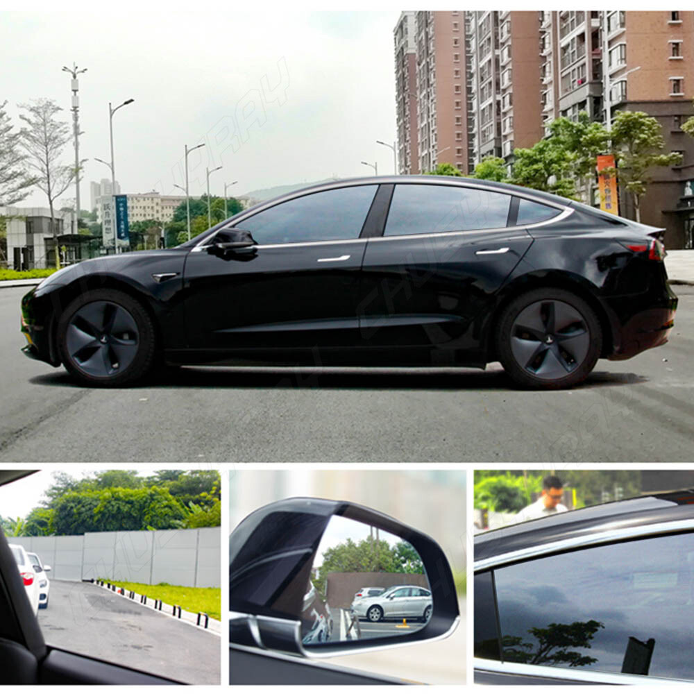 50*152cm Window Tint Limo Dark Black 25% VLT Uncut Roll Car Film Home DIY