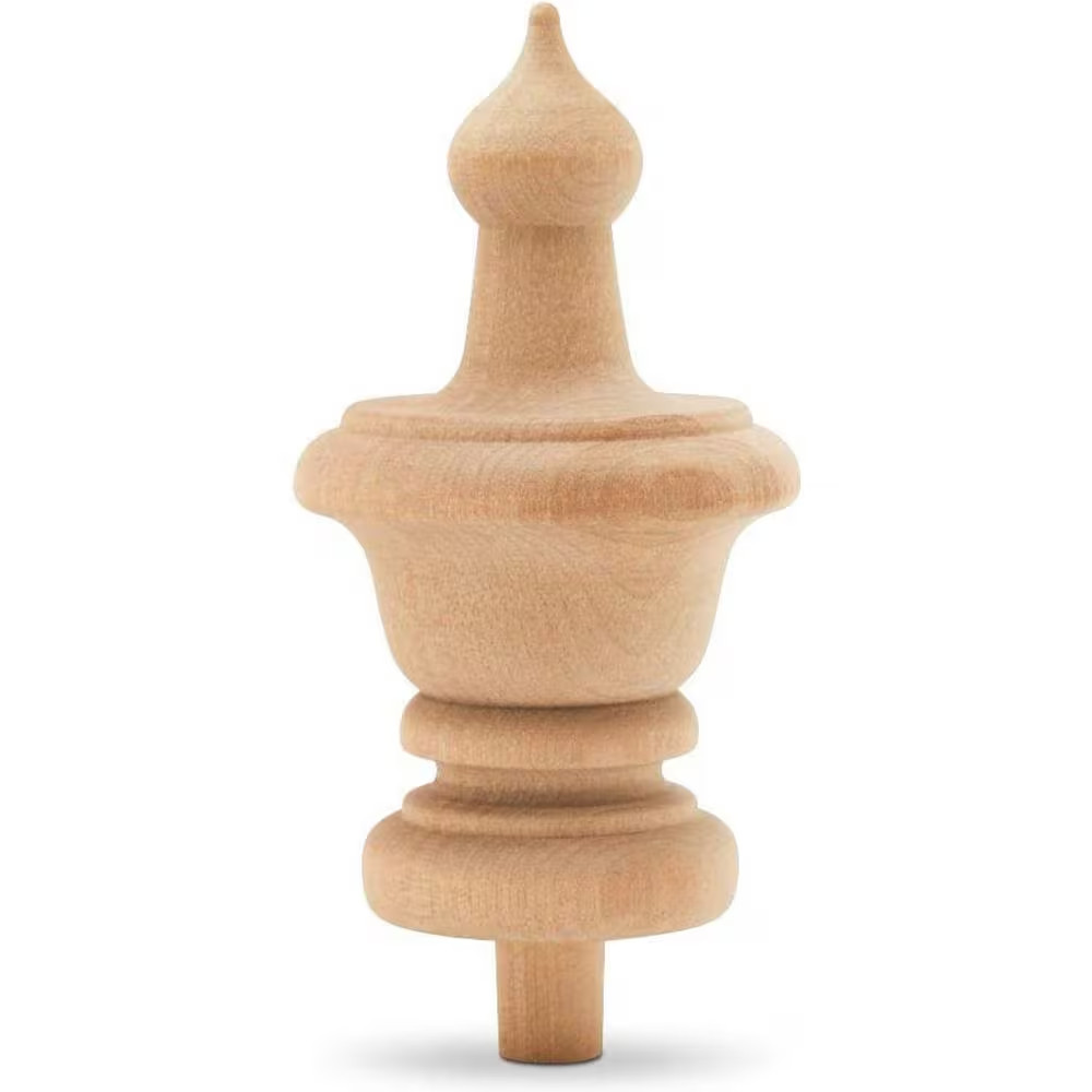 Unfinished Wood Finials Decorative 3-1/2 In. – Pack of 12 Large Craft Finials