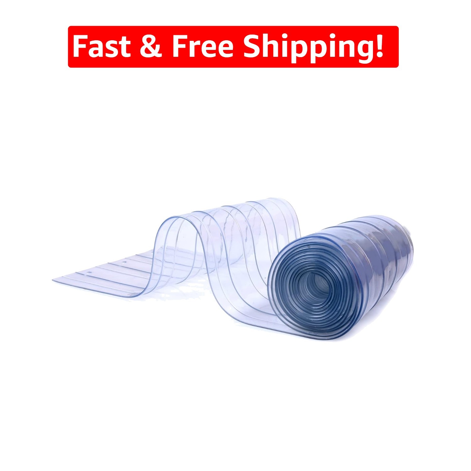 Durable Clear Vinyl Curtain – 8′ x 7.2″ Waterproof Strip for Pet Houses and More