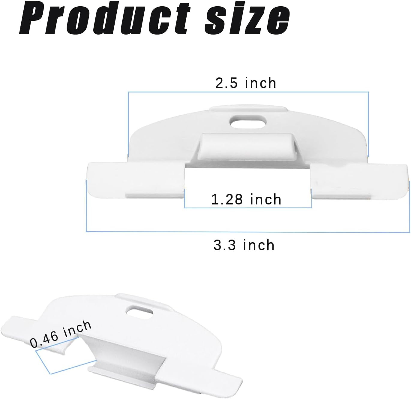 3/4″ Pleat Lite Rise Blind Pulls for Hunter Douglas Shades, White (3 Pack)