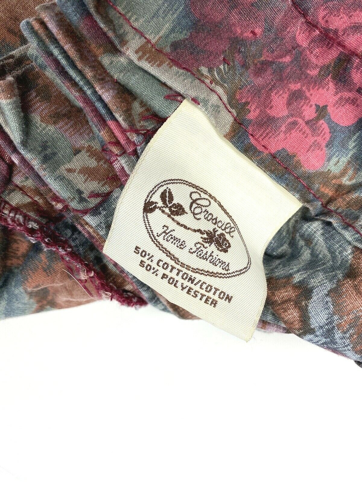 Rare Vintage Croscill 80s Valance Window Treatment Curtain Grapes Pattern Wine