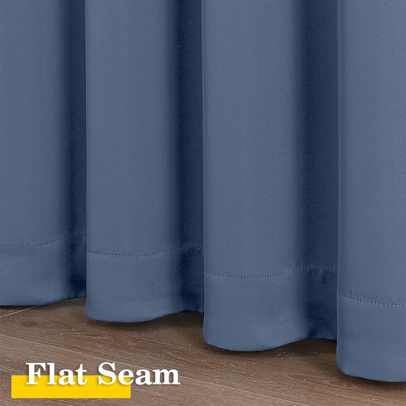 Denim Blackout Curtains for Bedroom Living Room 54 Inch Length 2 Panels Set, …