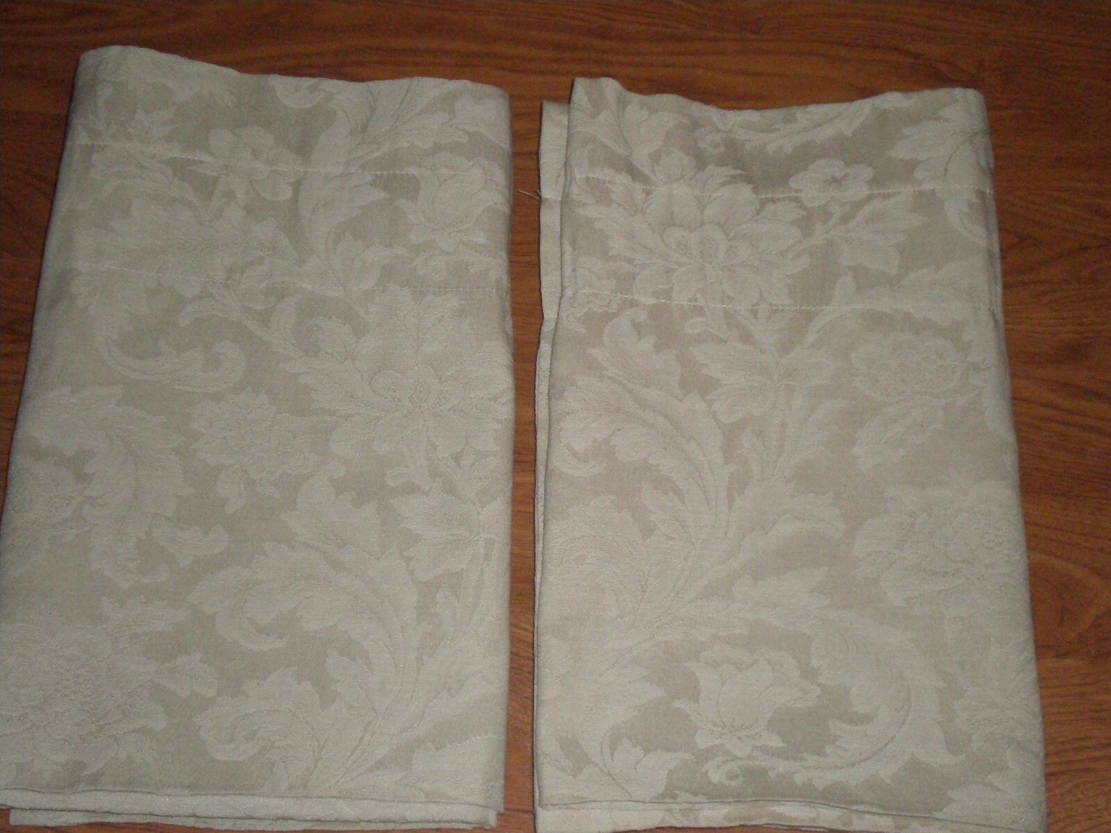 Burlington Damask Blouson Valance Acanthus Leaves Floral Cream Classic New