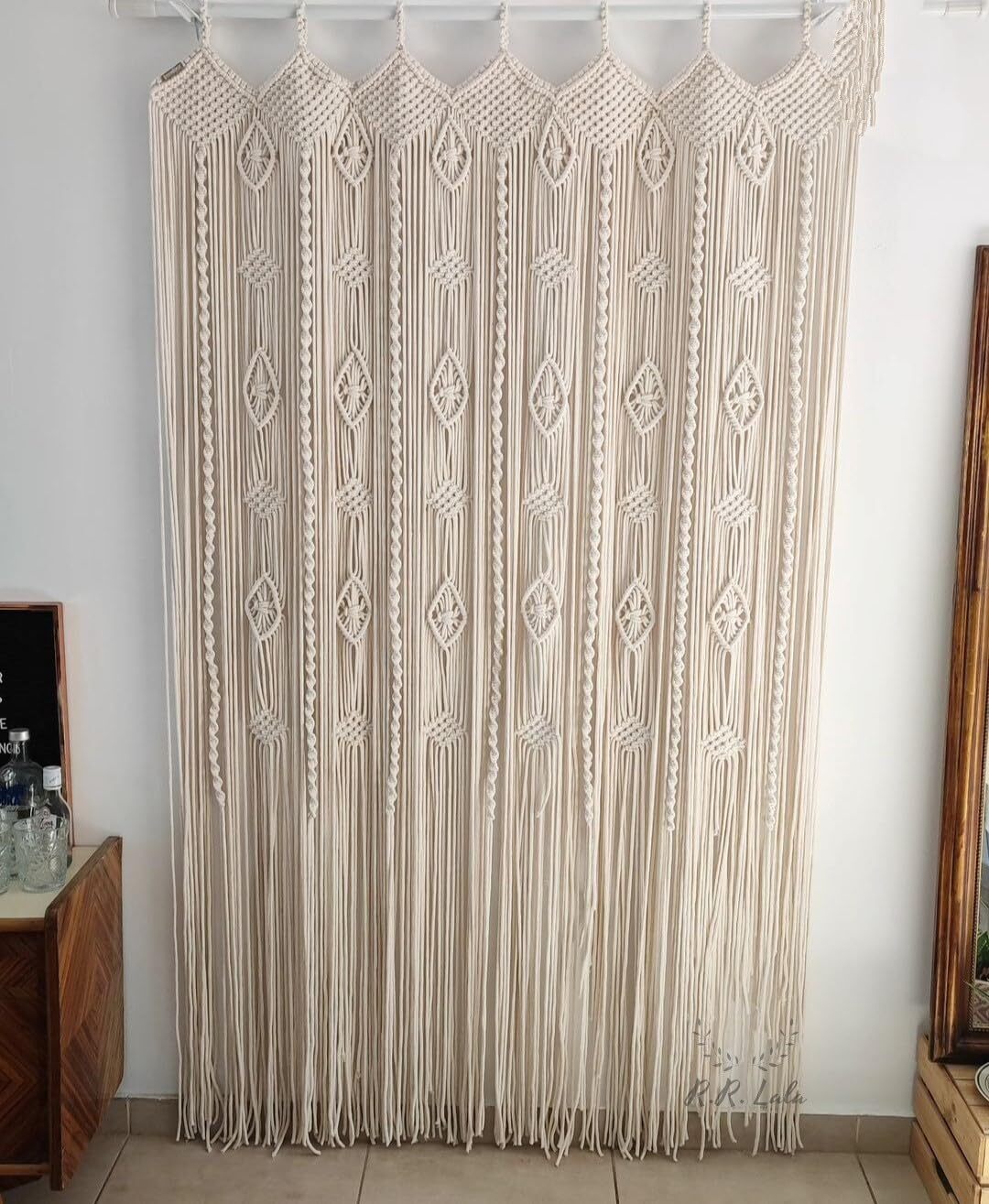 Handmade Wall Curtain, Macrame Curtain, Macrame Wall Hanging, Macrame Decoration