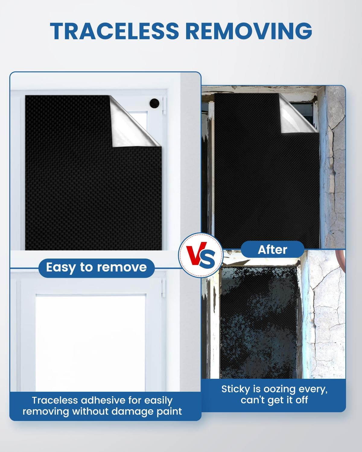 Magnetic Blackout Window Cover, 100% Darkening, Cuttable, No-Drill, 39×57 Inches