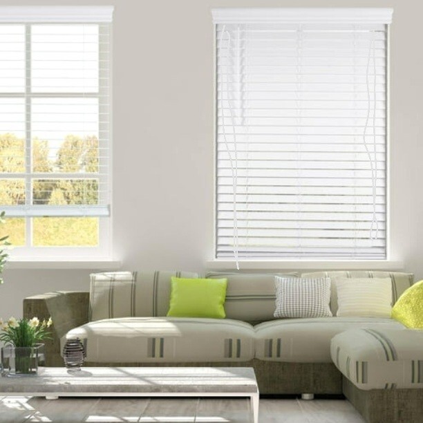 2″ Faux Wood Classic Designer White 22″ X 71.5″ Corded Blinds WITH VALANCES