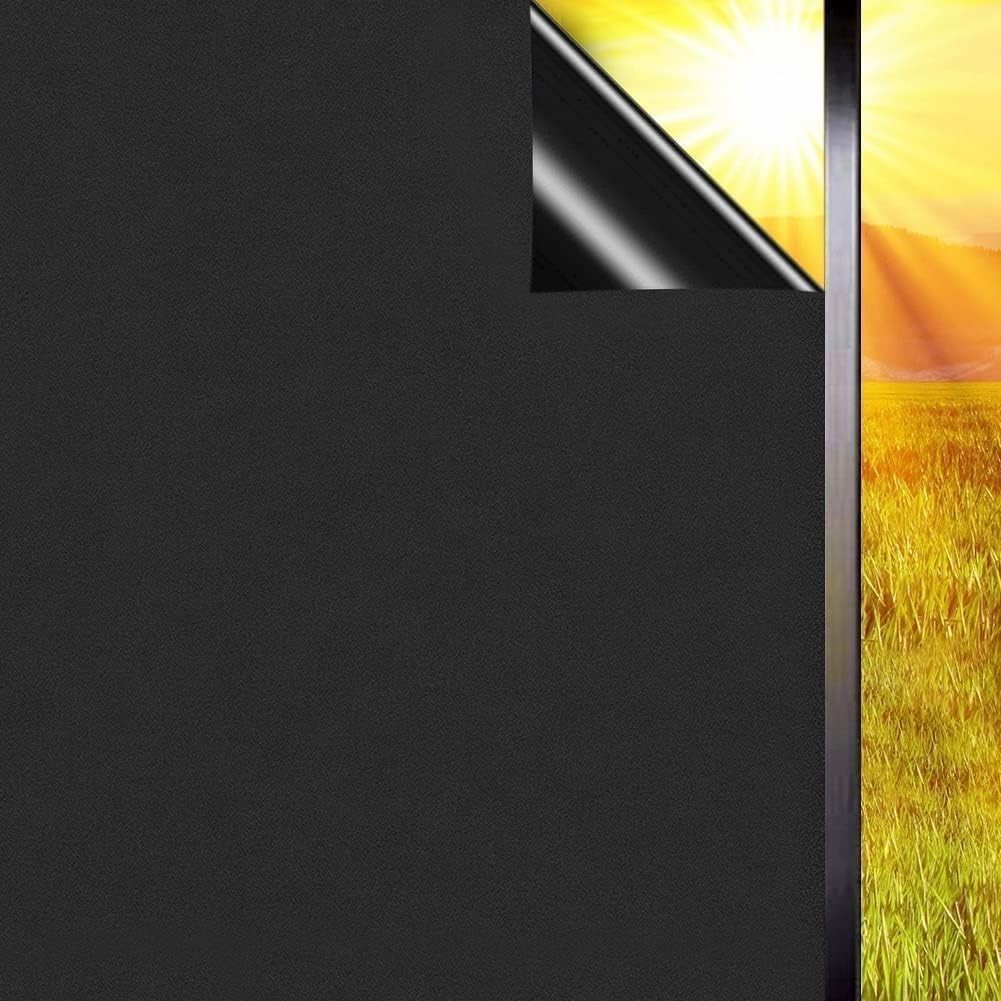 Elegant Blackout Window Tint – 100% Privacy Film for Home & Office 11.8x47in