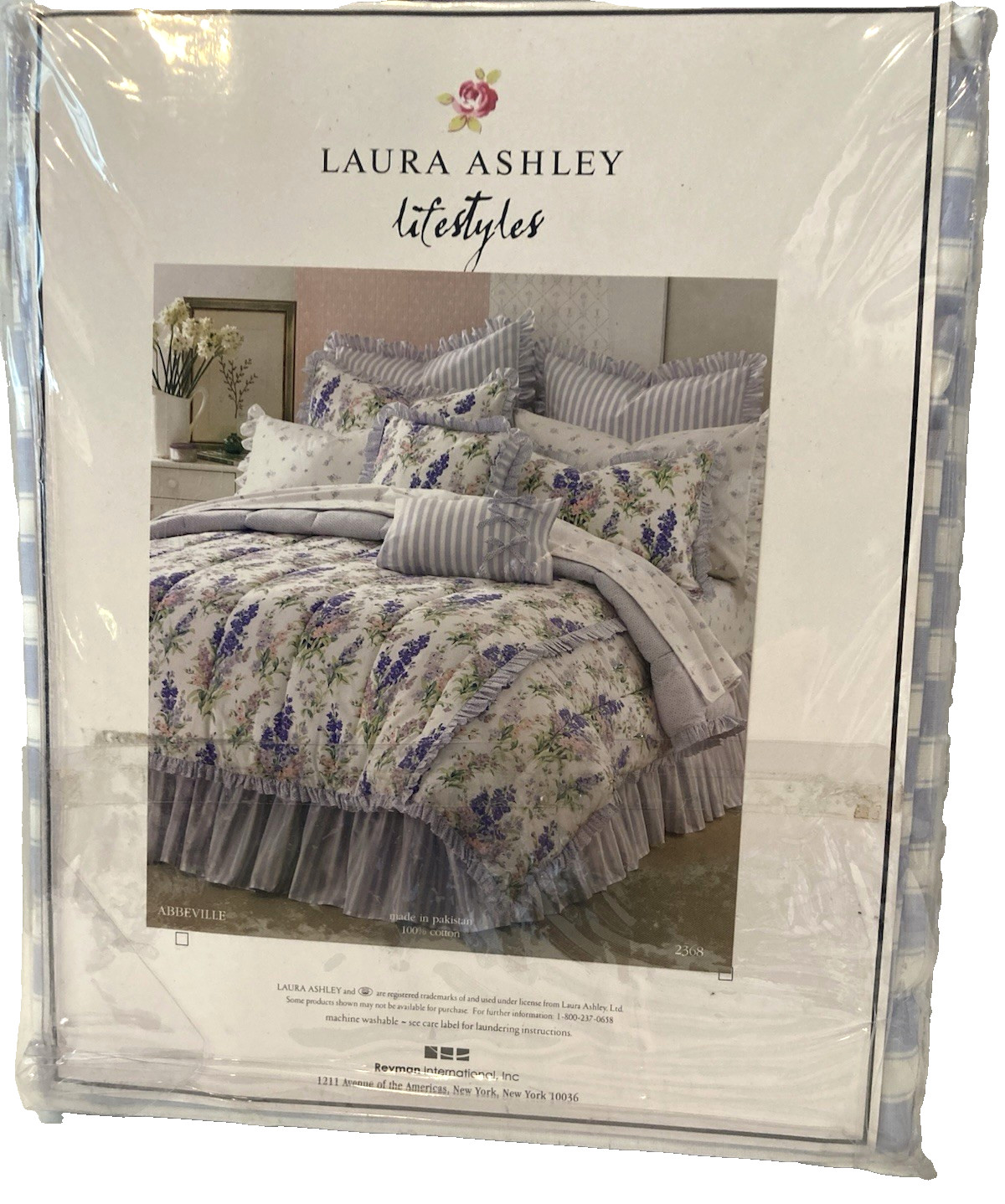 VTG Laura Ashley Abbeville Blouson Valance Coastal Blue &White Stripe 87×16 RARE