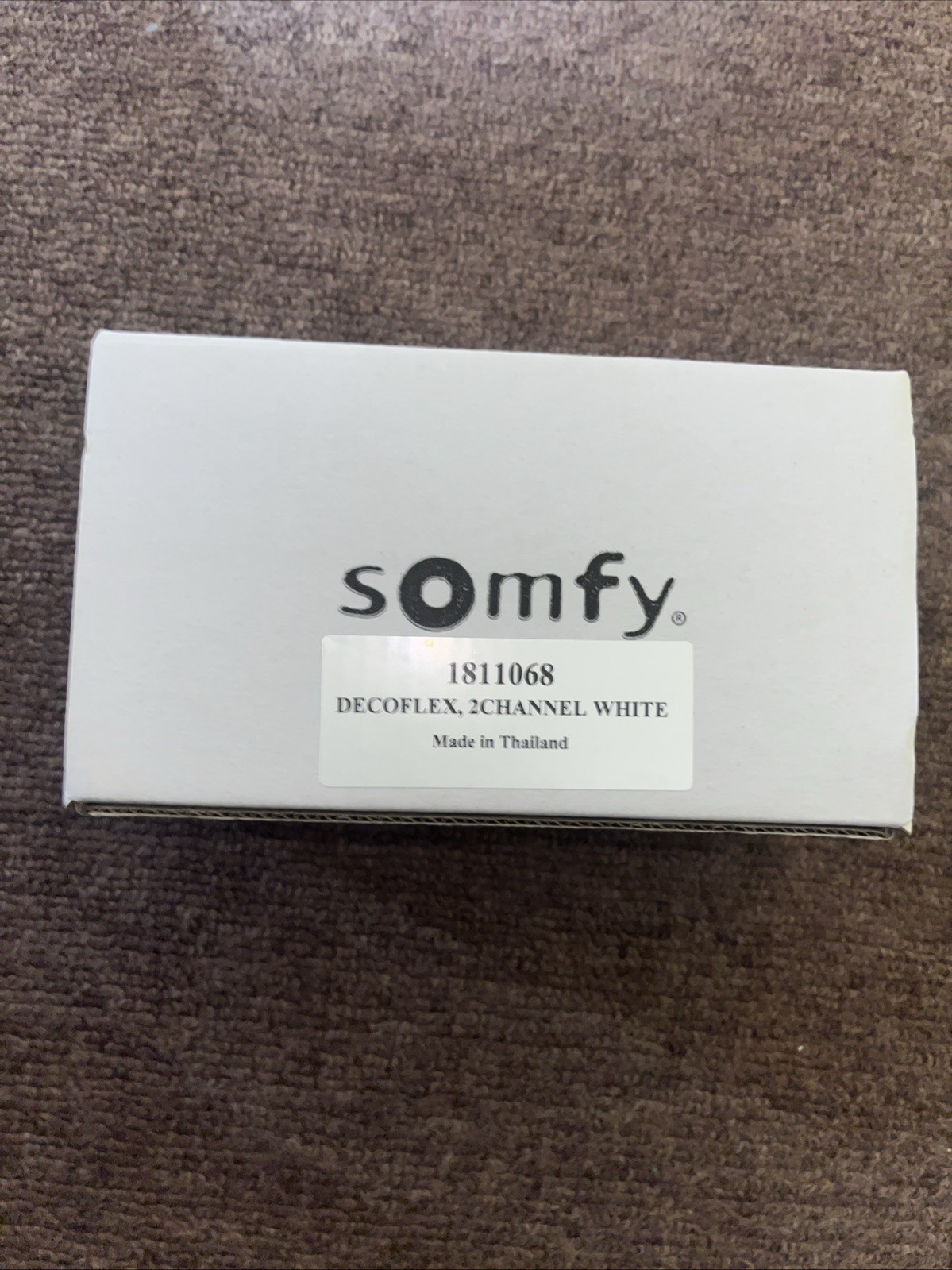 somfy 1811068 Decoflex 2 Channel White Switch BRAND NEW