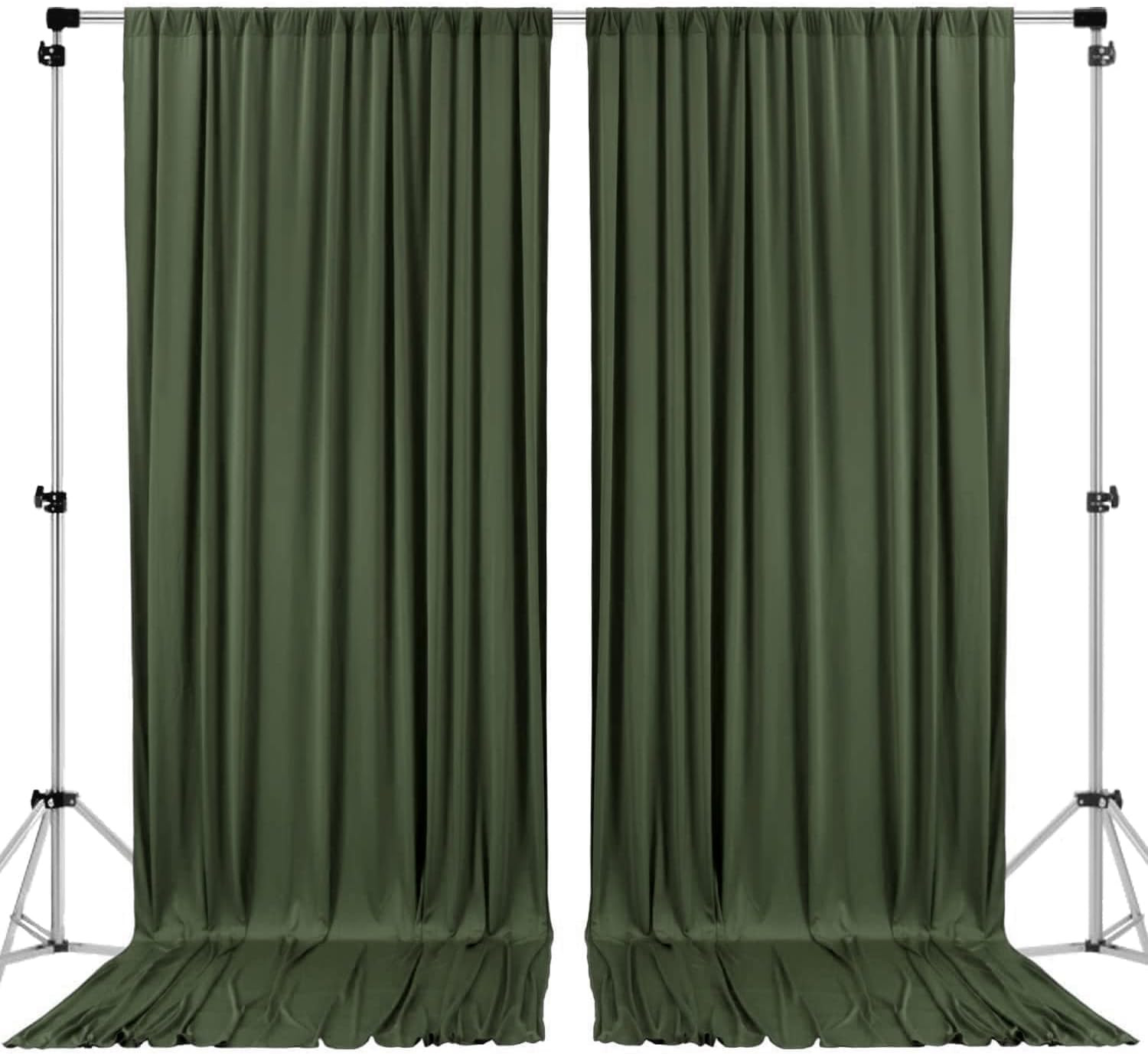 10 Feet X 8 Feet IFR Polyester Backdrop Drapes Curtains Panels with Rod Pockets