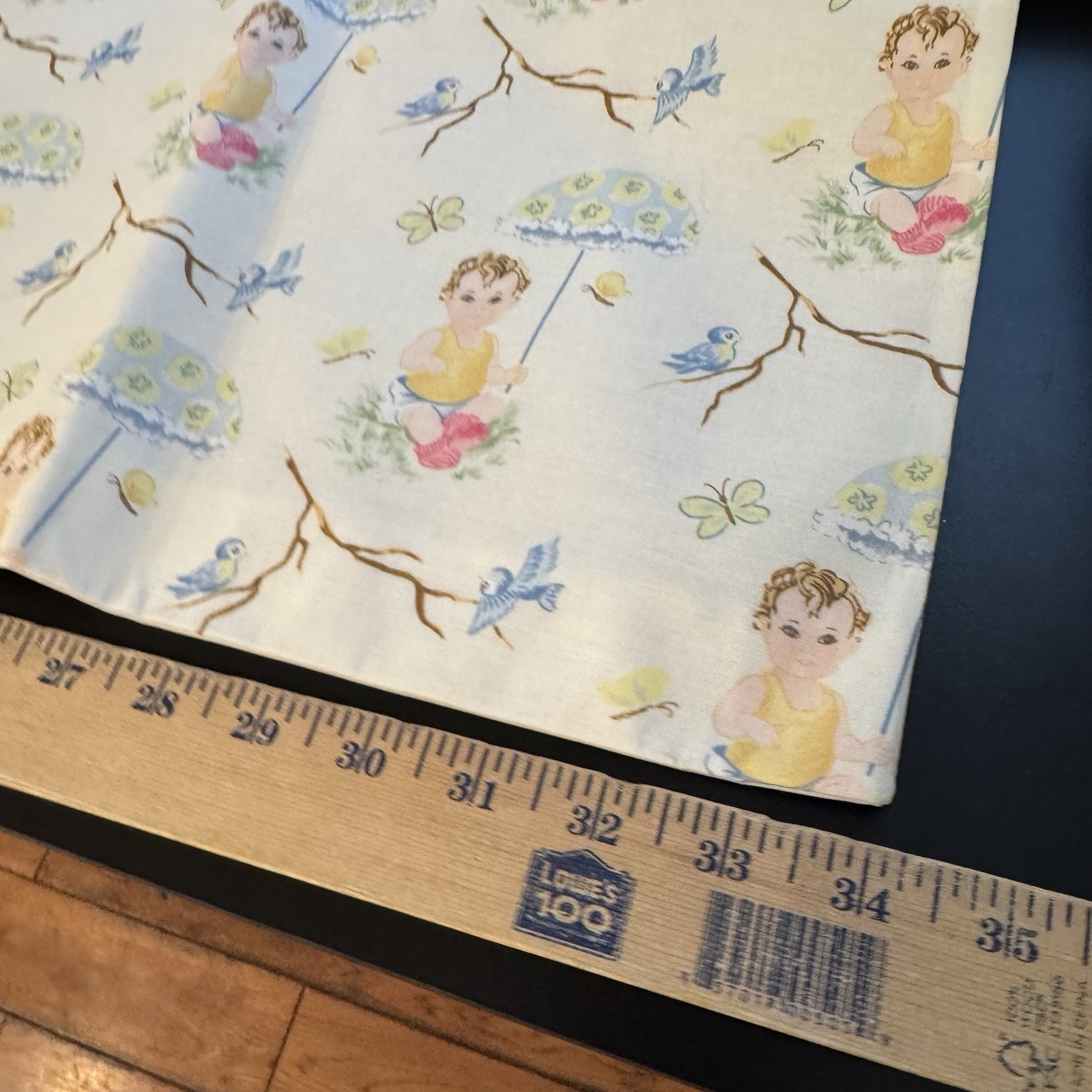 Valance set 2 Window Curtain Topper 10″W X34″L Baby Childs room Butterfly Birds