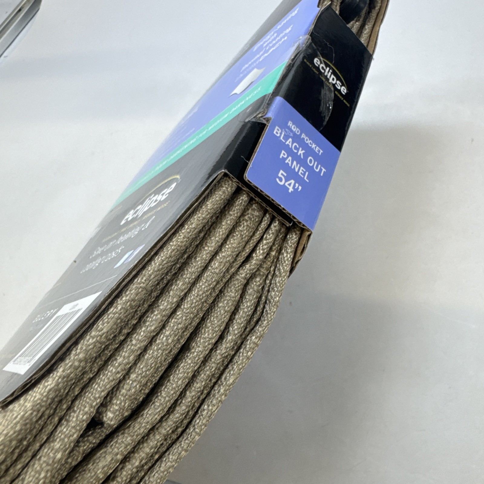 Eclipse Curtain 1 Panel Samara Latte 54” Blackout Rod Pocket New