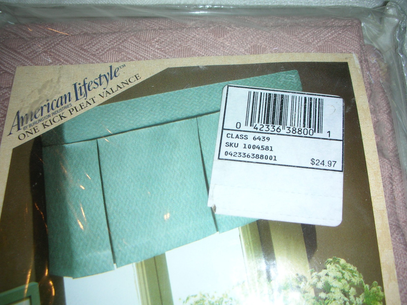 Vintage Burlington Kick Pleat Window Valance Rose 40×15 NEW
