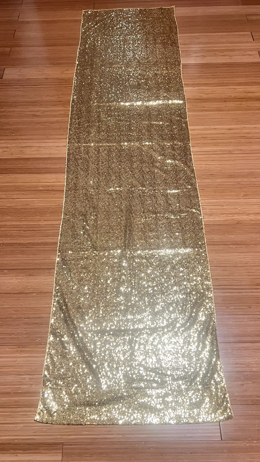 Gold 2FT X 7.5FT Sparkly Sequin Backdrop Curtains 12 Panels for Wedding Party