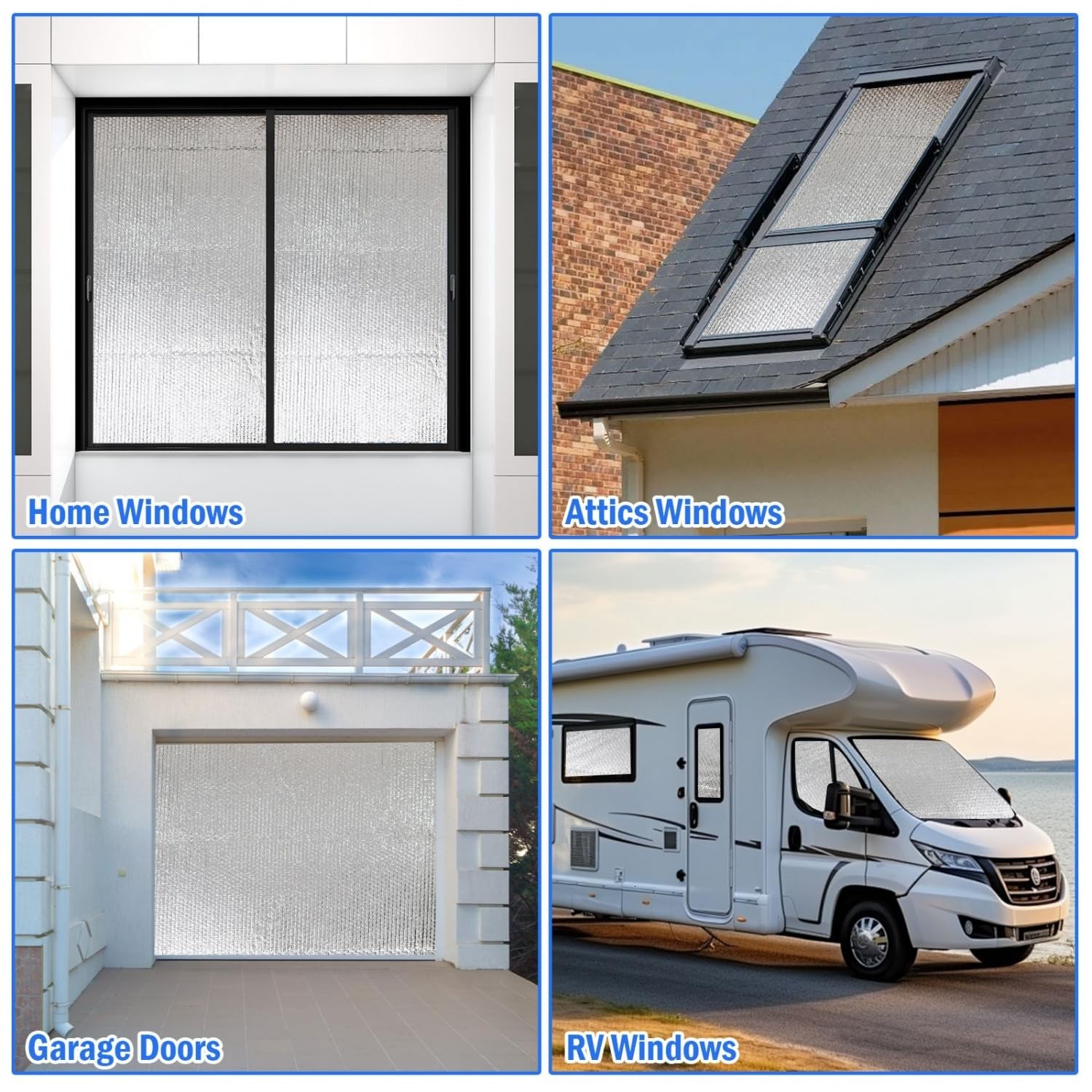 Double Reflective Insulation 48″x20′ RV Window Film – Summer Heat Protection, Ga