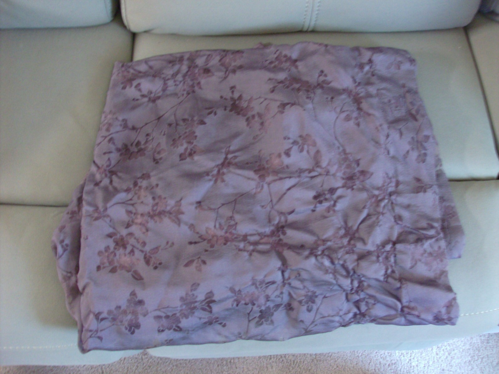 2 Panels SHEER DEEP LAVENDER PURPLE Curtains Draperies 53″ W X 83″ L Top Seam 3″