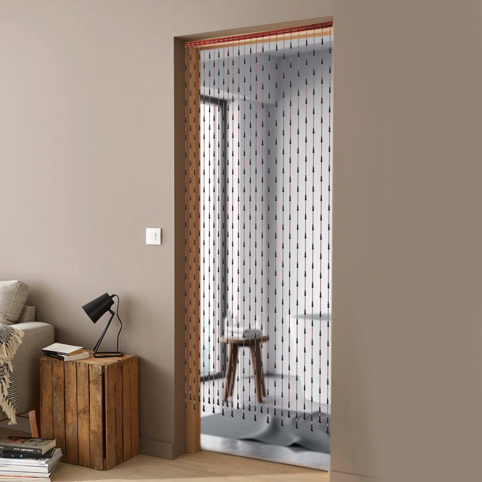 2Type Door String Door Curtain Room Wood Bamboo Dividers Beaded Window Curtains