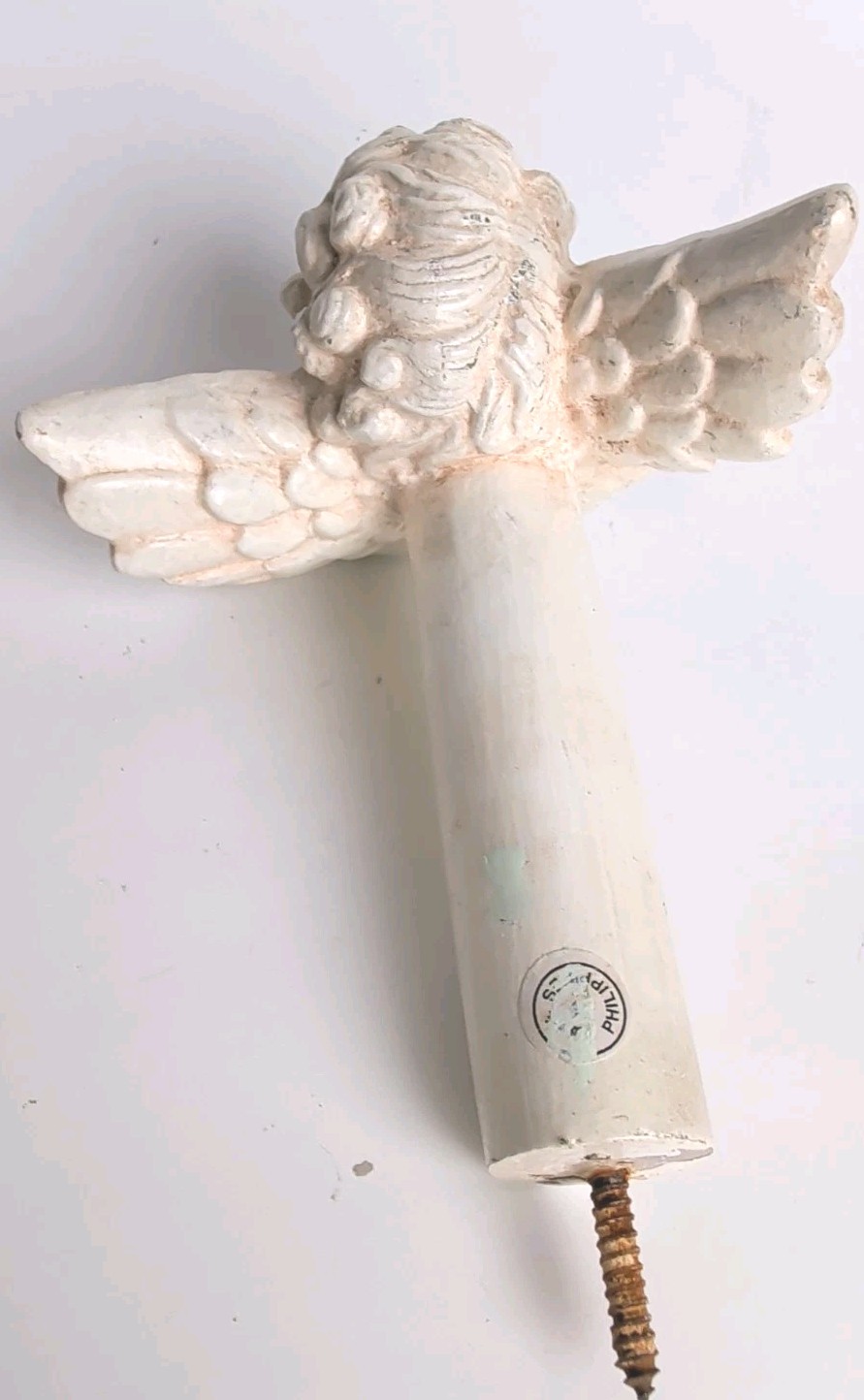 Vtg 5.75″Angel Cherub Curtain Hold Back Finial Door Handle Figurine Set of 2