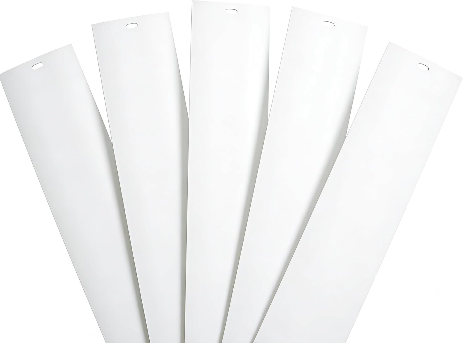 82.5″ X 3.5″ White PVC Vertical Blind Replacement Slats Curved Smooth (5 Pack)