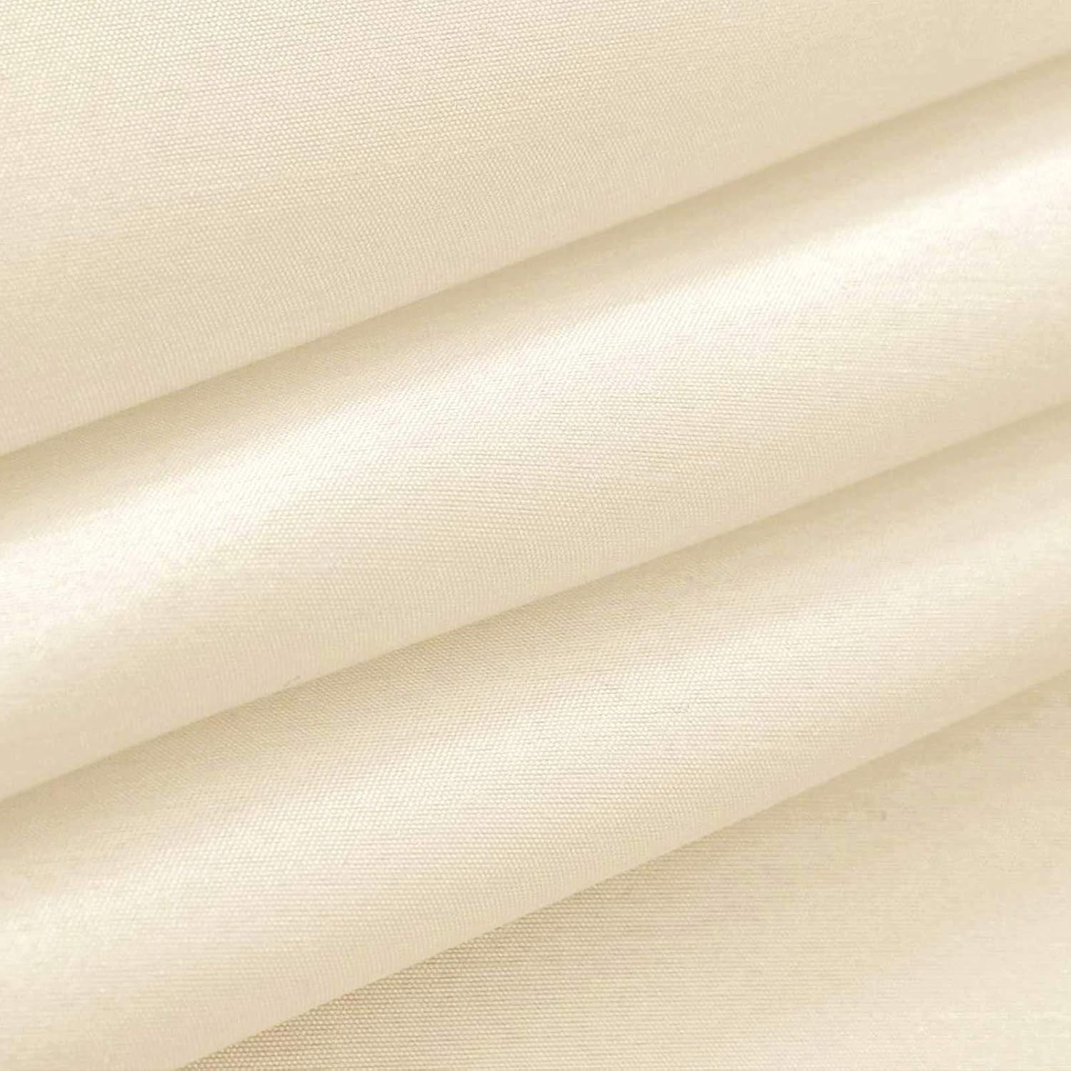 LAZZZY LIGHT GOLD FAUX SILK GROMMET Window Curtains 2 PANELS (W 54″ X L 95″).