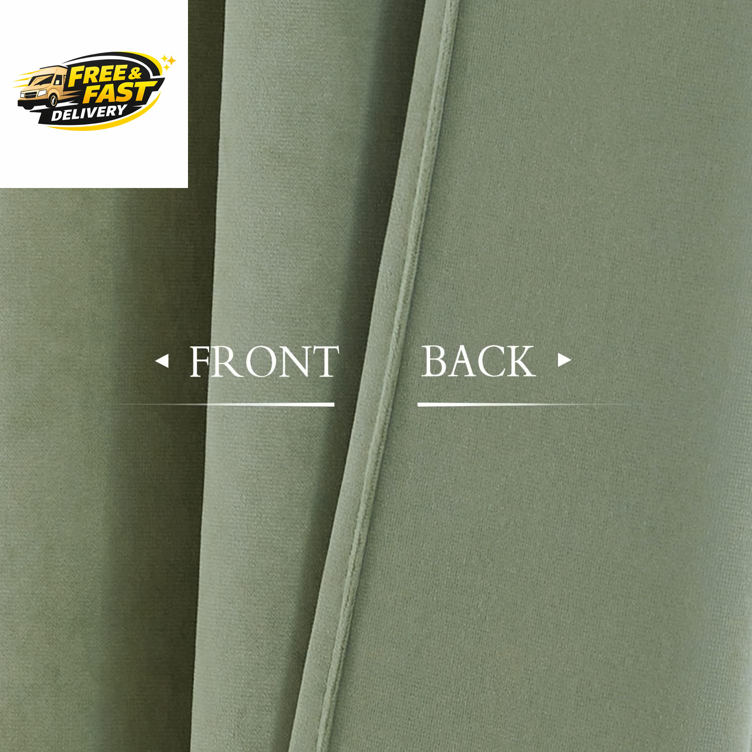 Sage Green Velvet Curtains 96 Inches, Super Soft Room Darkening Window Drapes Se