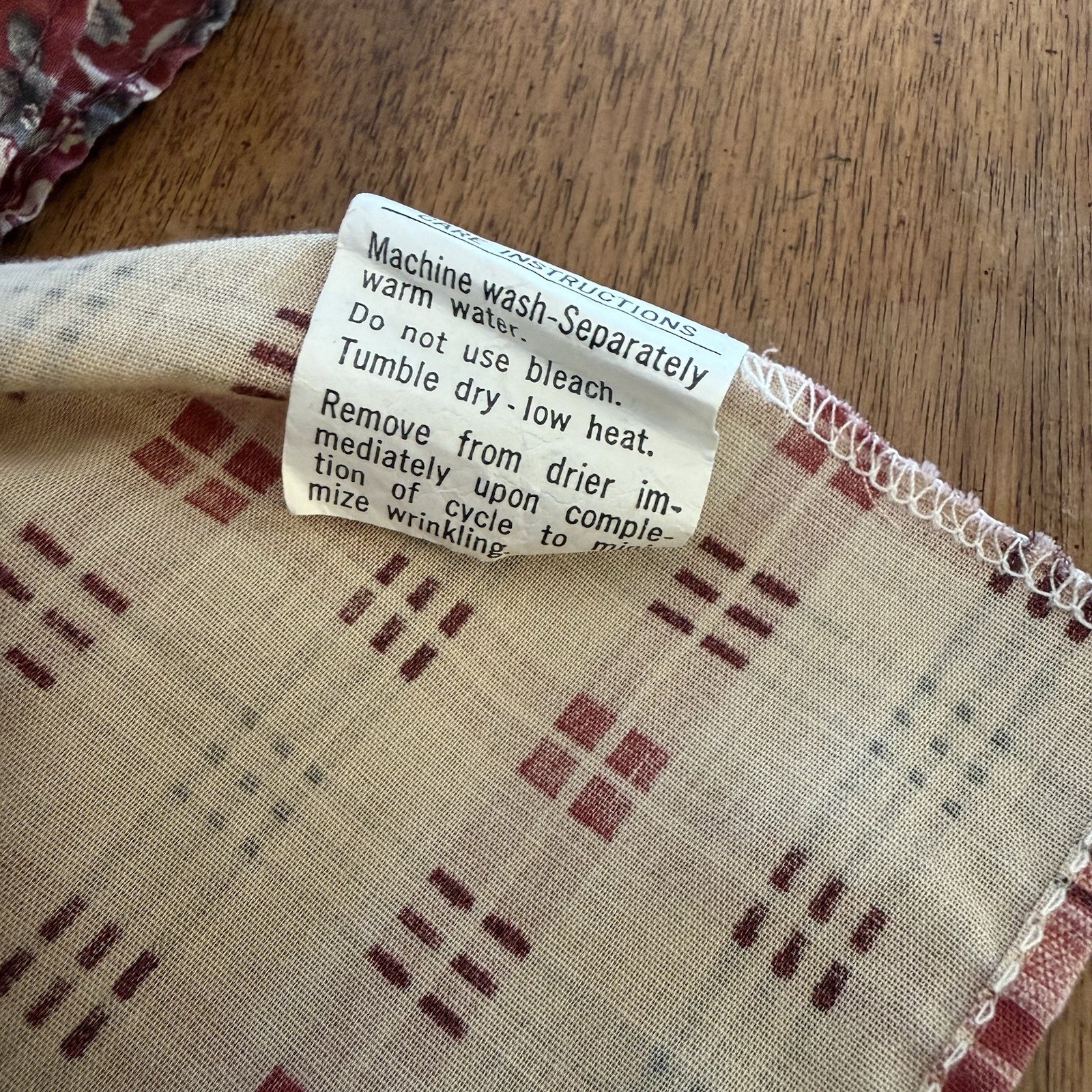 Vtg SET 3 Ruffled Priscilla Curtains & Tieback Grey Floral Tattersall Plaid 78”L