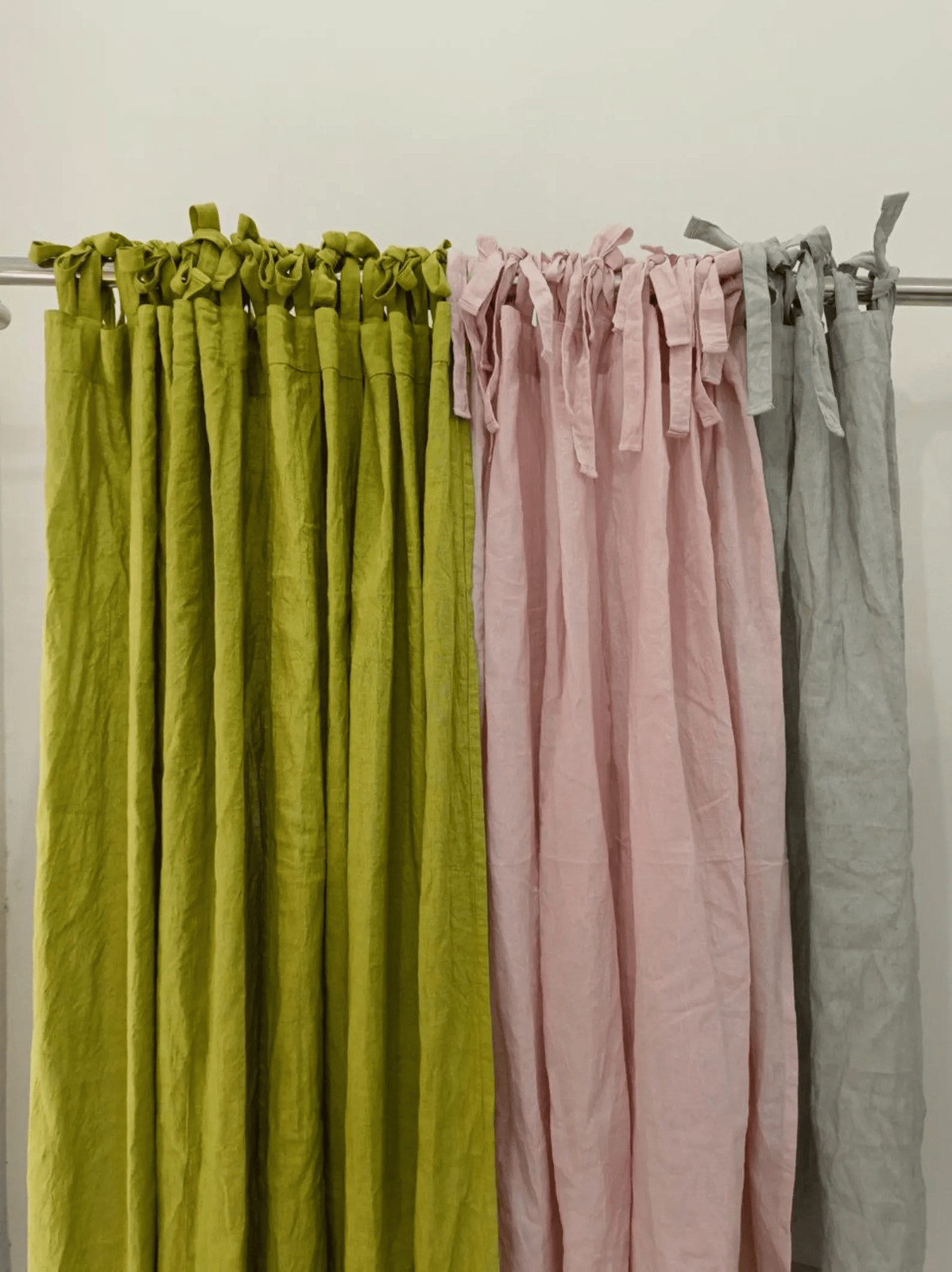 Boho Linen Curtains for Living Room Farmhouse Linen Drapes for Door Window