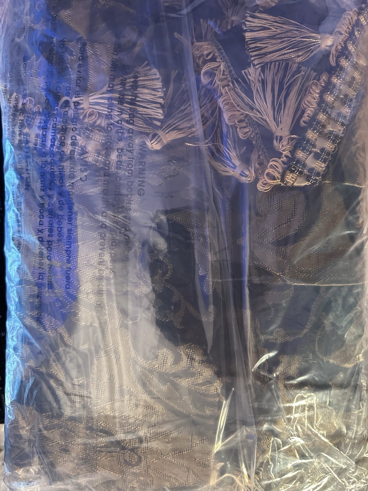 Loom&Mill Luxury Waterfall Valance Black/Gold 110W”x45L” Elegant/Gorgeous