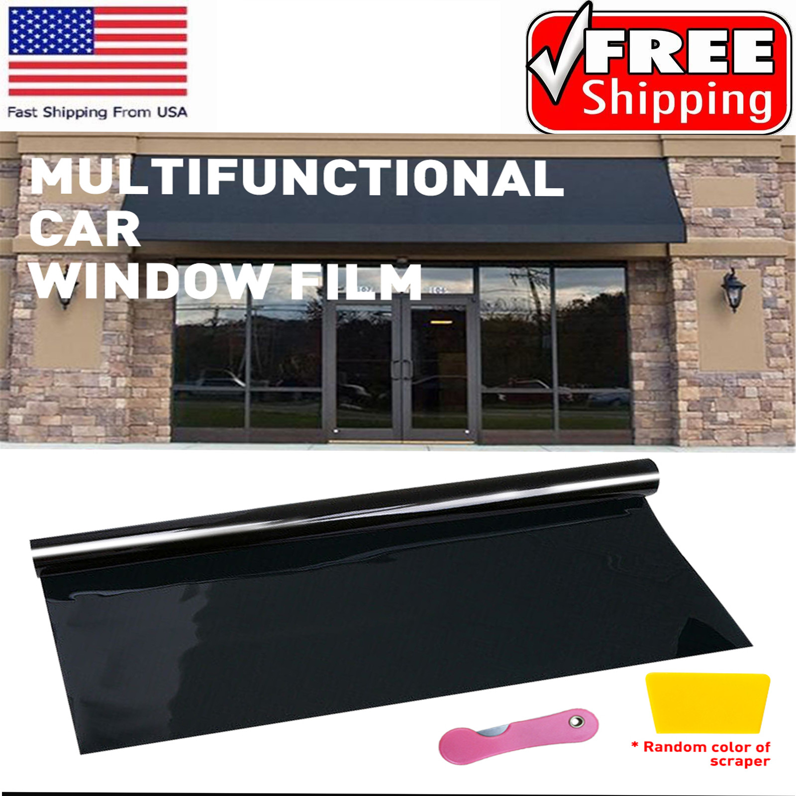 5% VLT 20″ x 10′ FT Window Tint Roll Film 300CM Car Home Office
