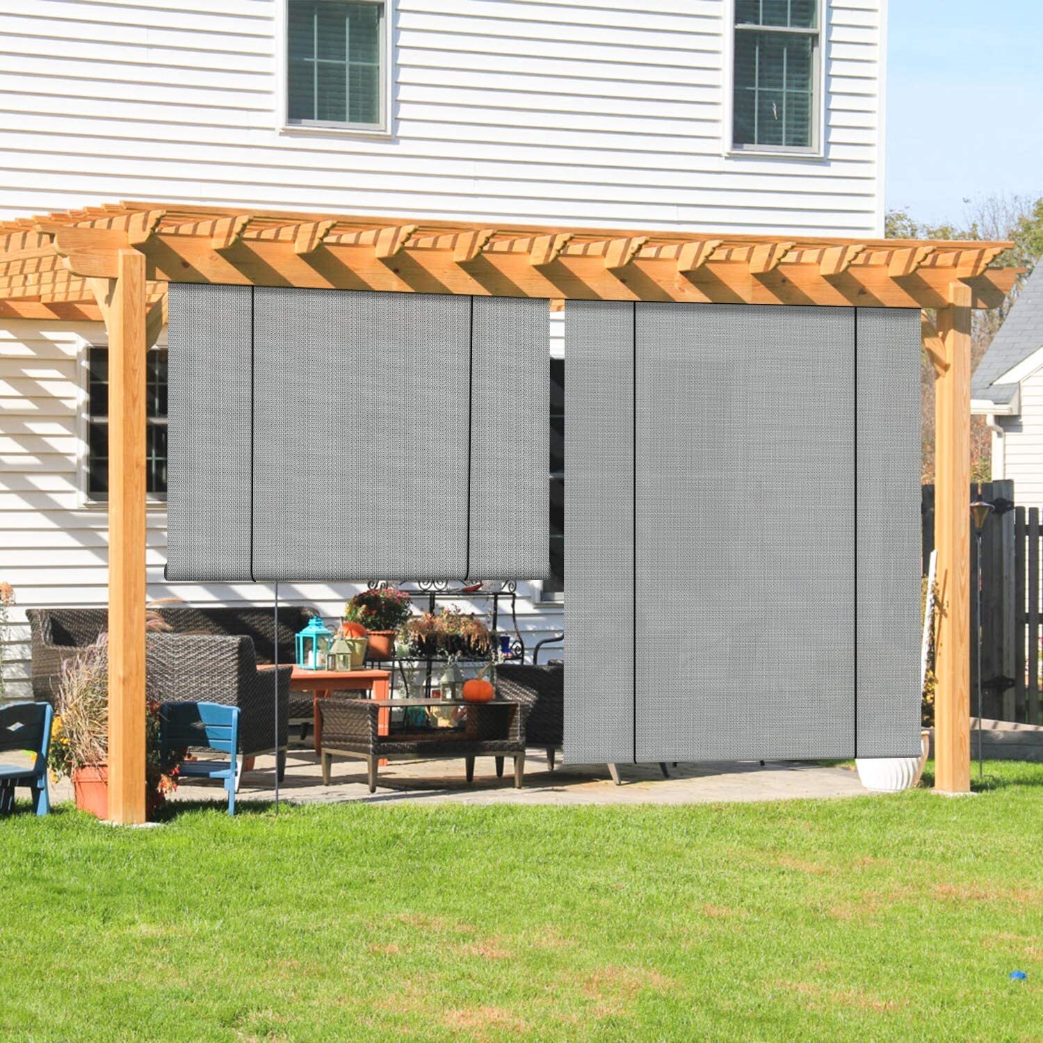 Roll Up Shade Roller Shade UV Blind Screen for Patio Outdoor Deck Gazebo Porch