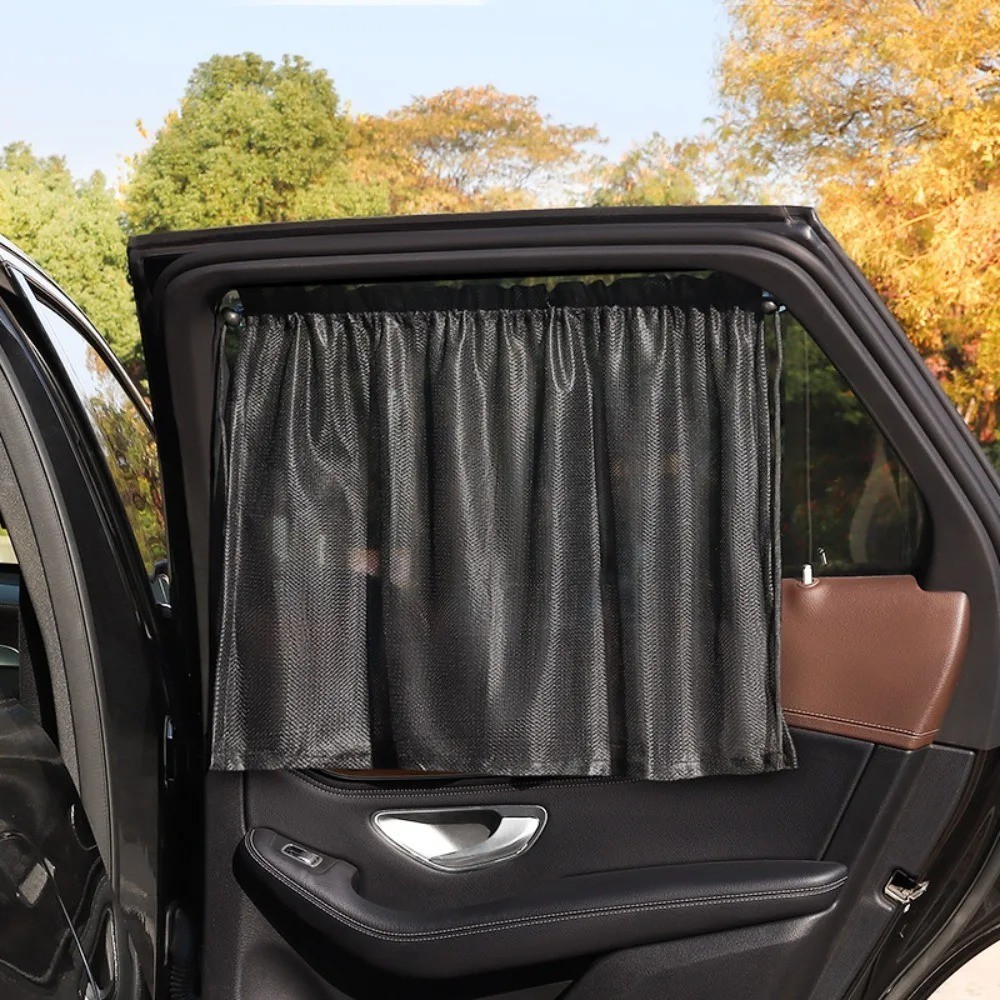 1× Car Sunshade Side Window Curtain Curtains with Suction Cups UV-Resistant 🚗