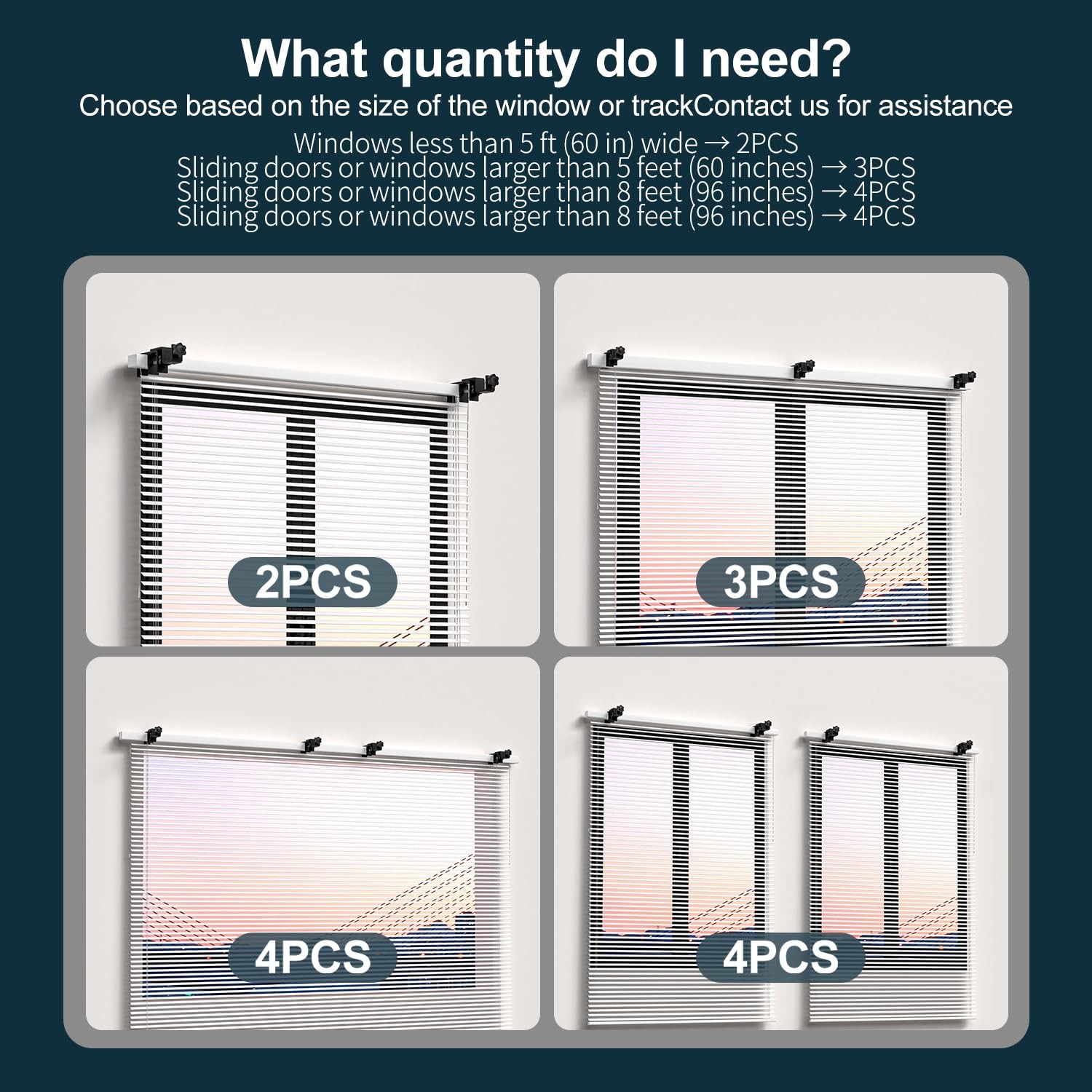 Inside Mount Curtain Rod Bracket for Blinds, No Drill Blind Adapter, Easy 1-M…