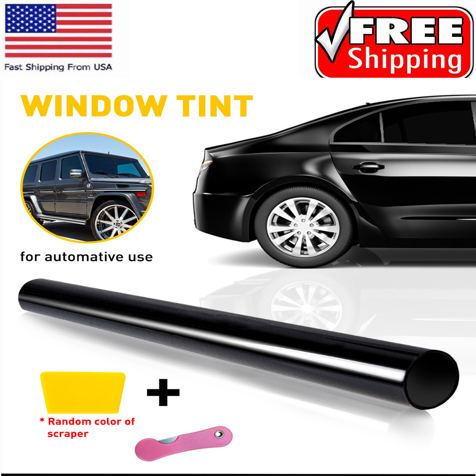 5% VLT 20″ x 10′ FT Window Tint Roll Film 300CM Car Home Office