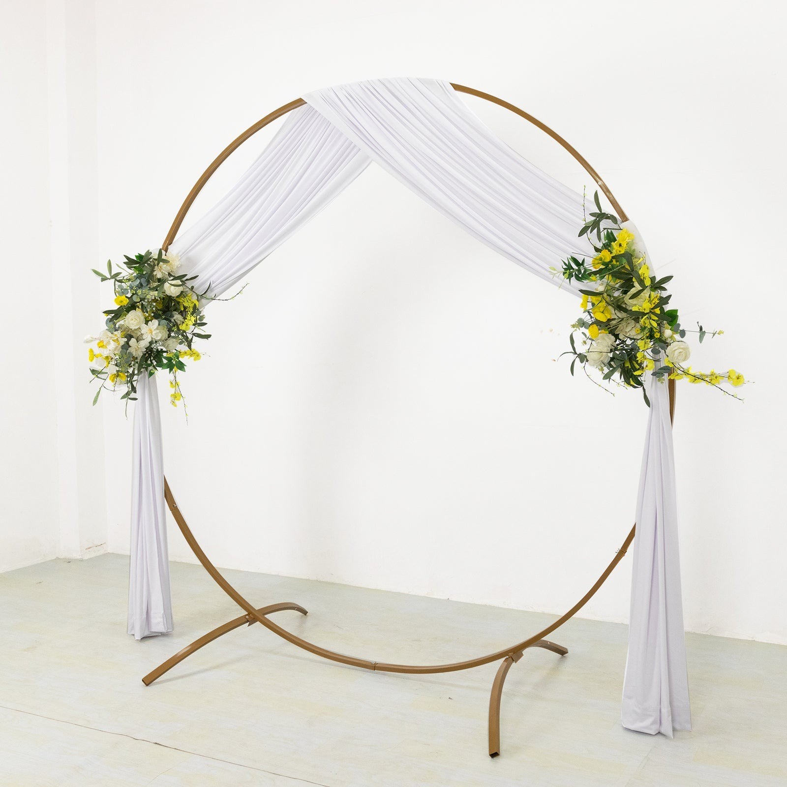 18 ft WHITE 4-Way Stretch Spandex Divider Backdrop Curtain Party Wedding