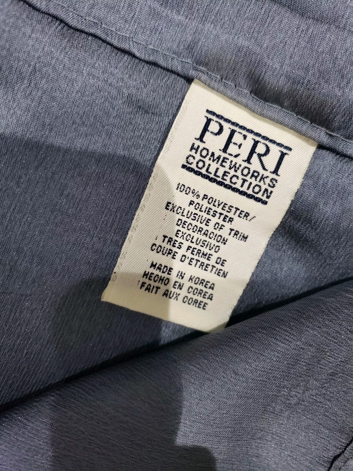 Peri Homeworks Collection Rectangular Scarf Curtain 42×216 Chiffonade Gray
