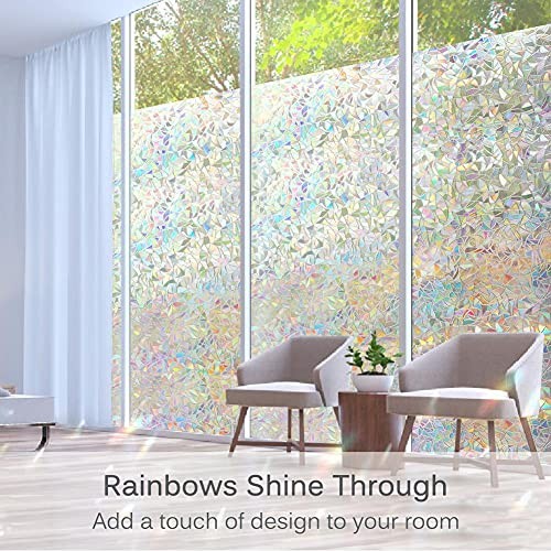 Window Privacy Film with Installation Tools, Static 17.5″ x 78.7″ Multicolor