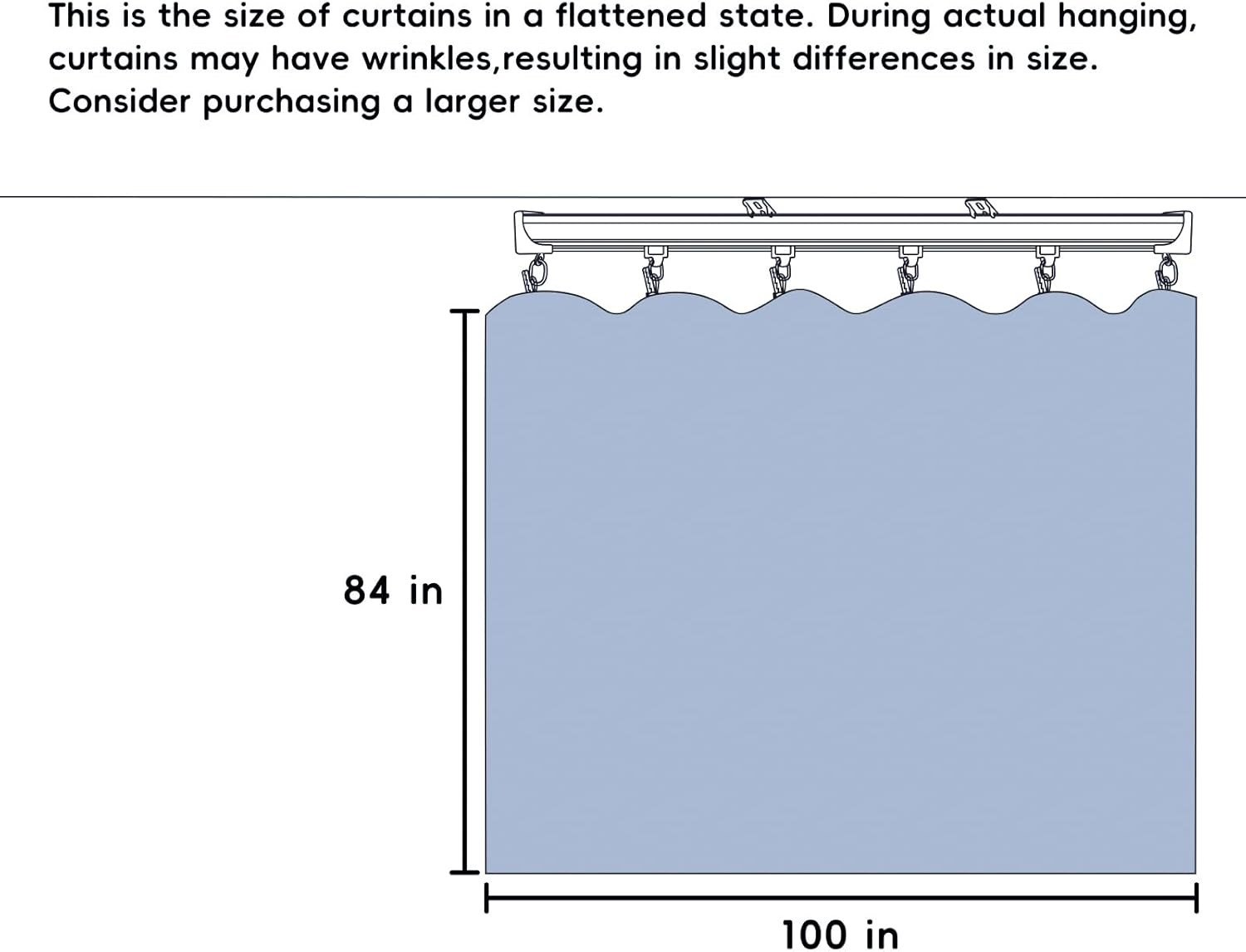 Ceiling-Mounted Room Divider Track Set with Beige Curtain, 8.3ft x 7ft