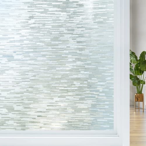 Window Privacy Film, Frosted Glass Static Cling Sun Heat 17.5″ x 78.7″ Pure