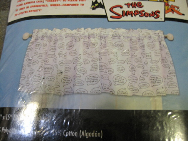 THE SIMPSON’S ~ DECORATIVE VALANCE ~ 84″ X 15″ ~ POLY / COTTON ~ NIP
