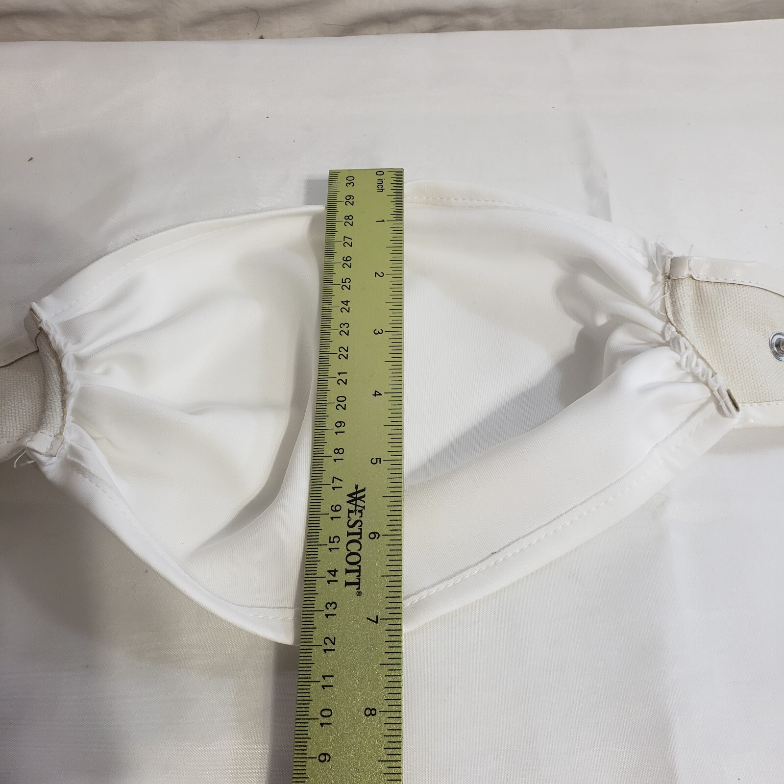 Curtain Tiebacks Ivory off white snap button set of 2
